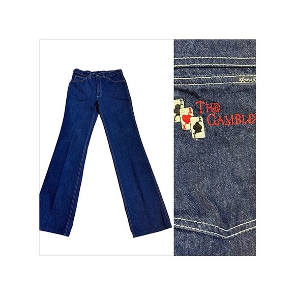 1970s Kenny Rogers Gambler jeans TALLSize 34/37